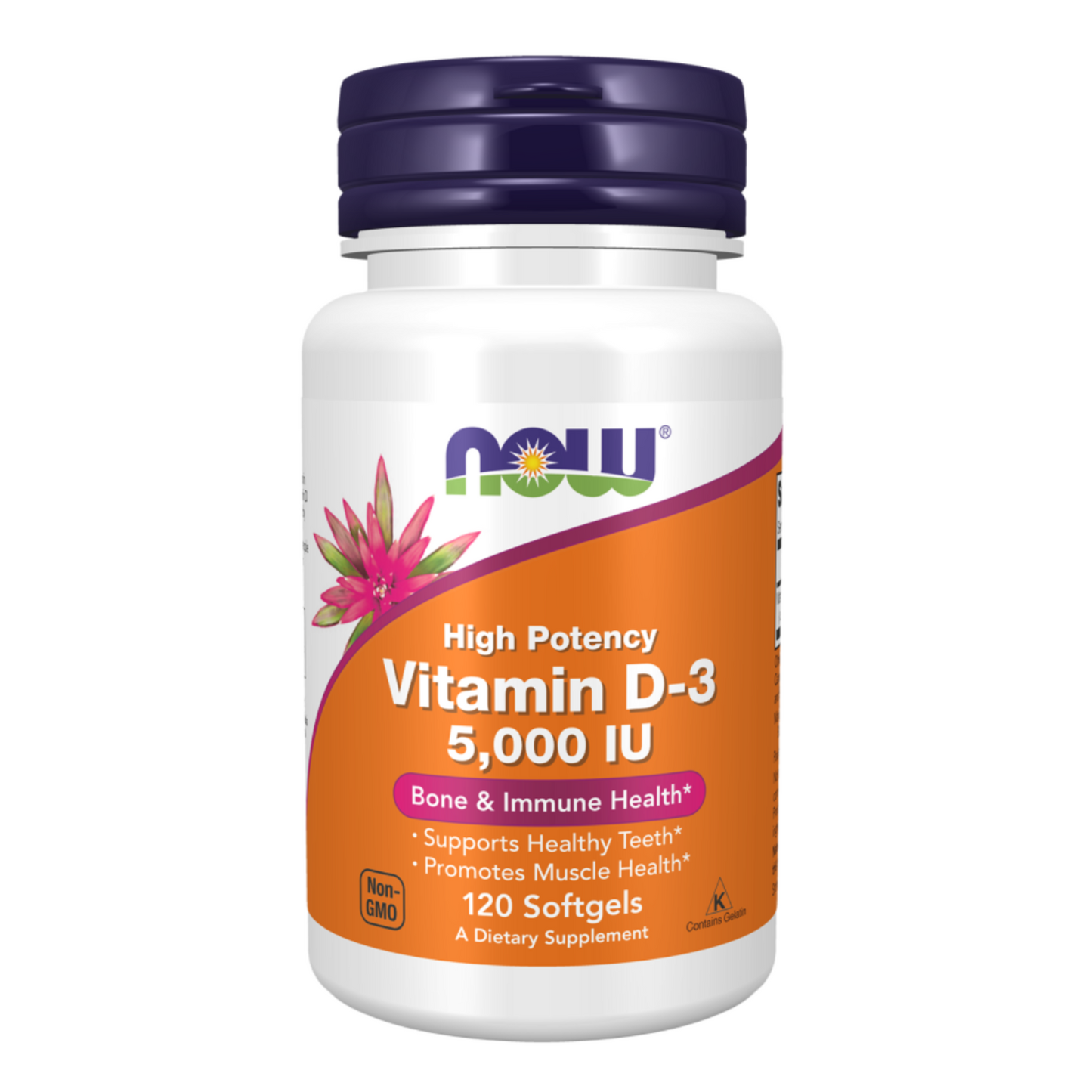 NOW Foods Vitamin D3 5000IU 120 softgels